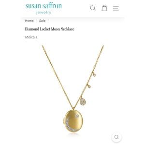 MEIRA T Diamond Locket Moon Necklace BRAND NEW